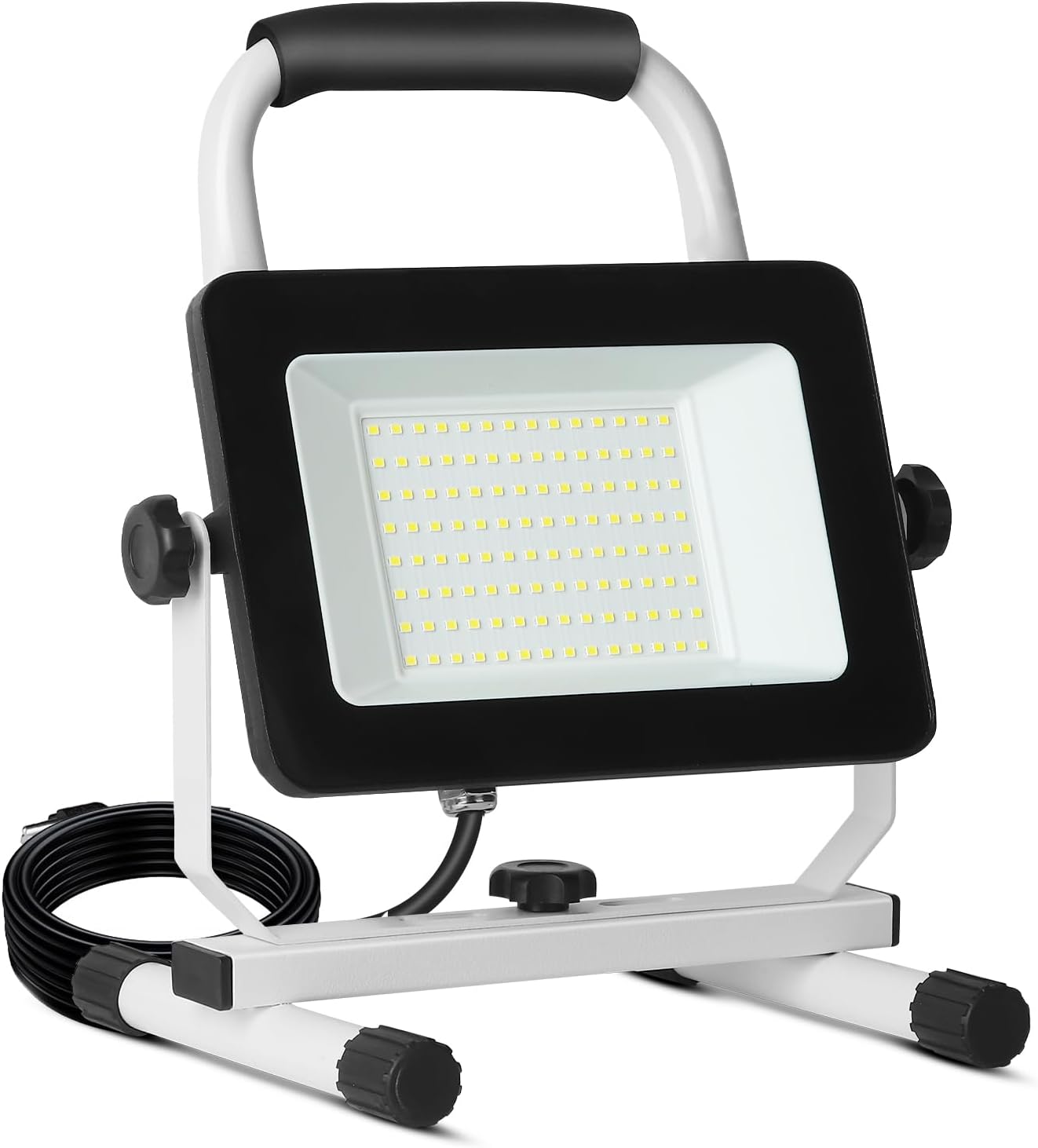 60W 6000 Lumen LED Baustrahler Arbeitsleuchte im Freien, Wasserdichtes Arbeitsscheinwerfer mit Dimmbare Schalter,Werkstatt Arbeitslicht mit Netzkabel für Garage Auto, Außenbeleuchtung
