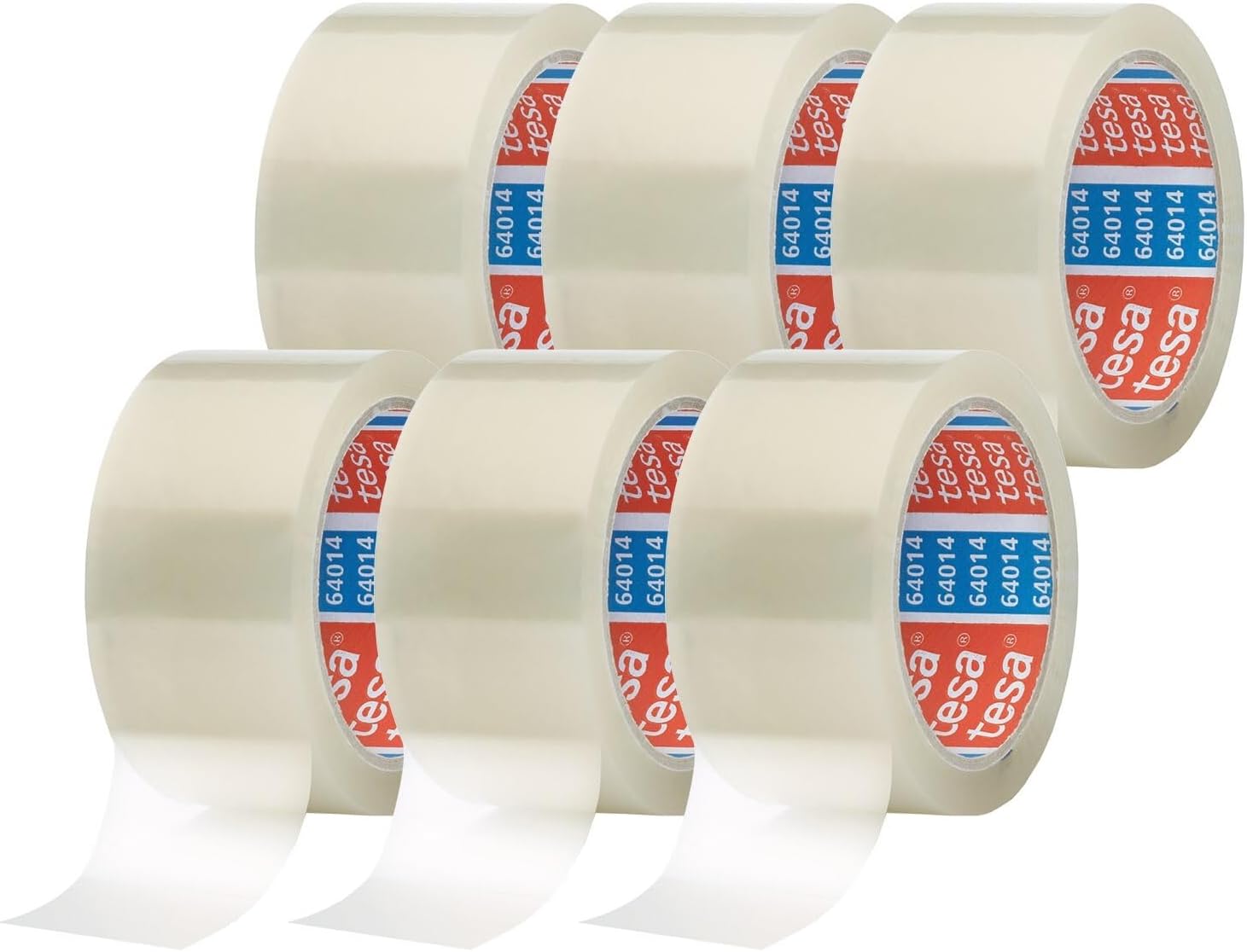 tesa 64014 PP Paketklebeband - 66 m x 50 mm - transparent - 6 Rollen