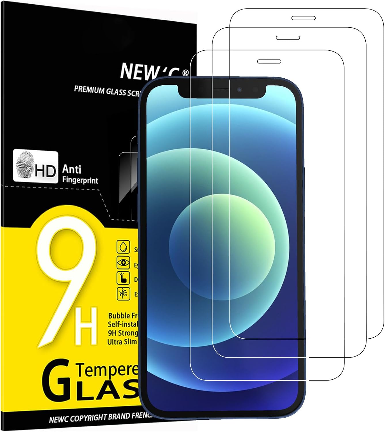 NEW'C Schutzfolie für iPhone 17, iPhone 17 Pro/16 Pro für Panzerglas