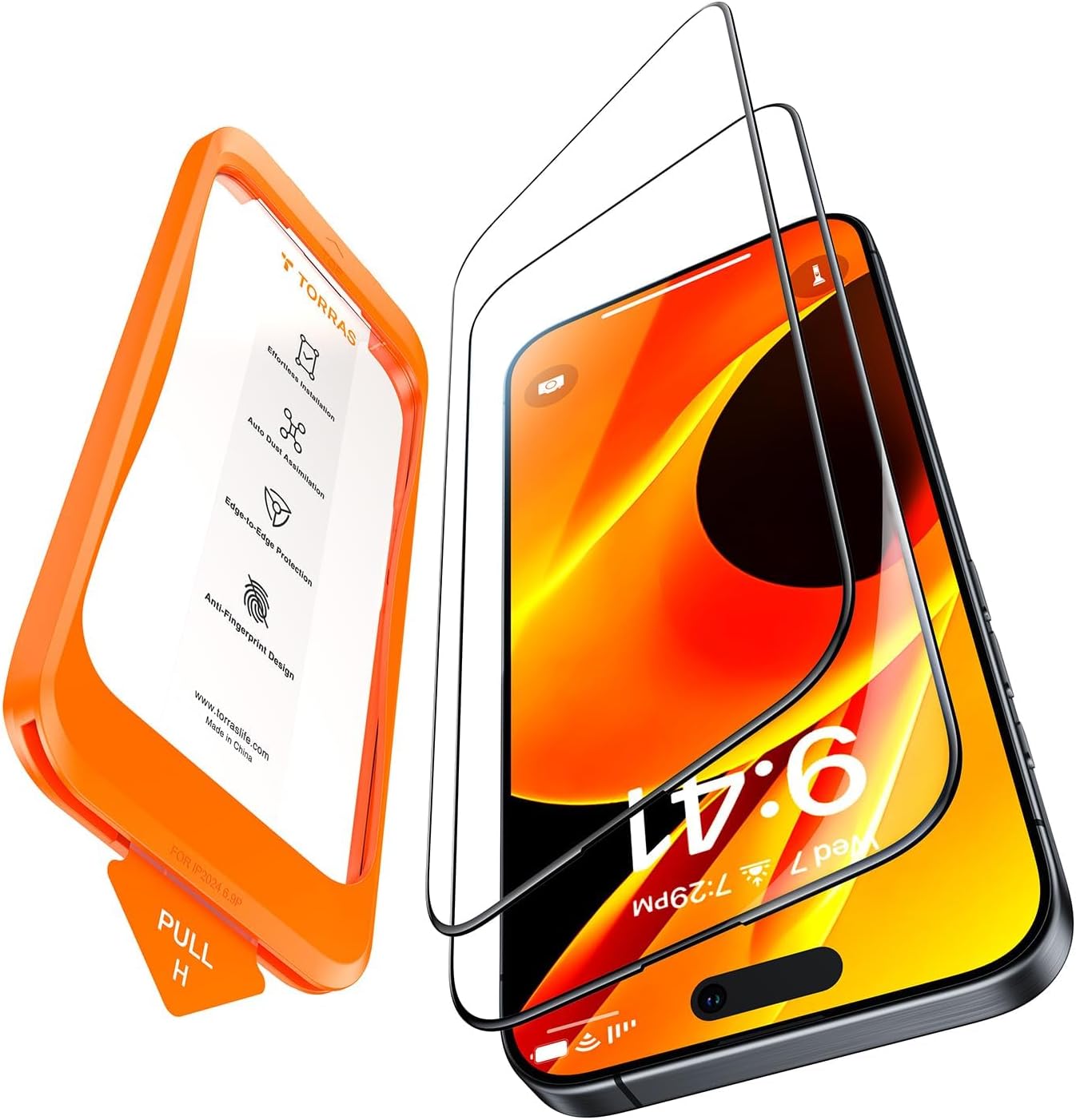 TORRAS für iPhone 17 Pro Max Panzerglas Sichtschutz 9H+, 2 Stück