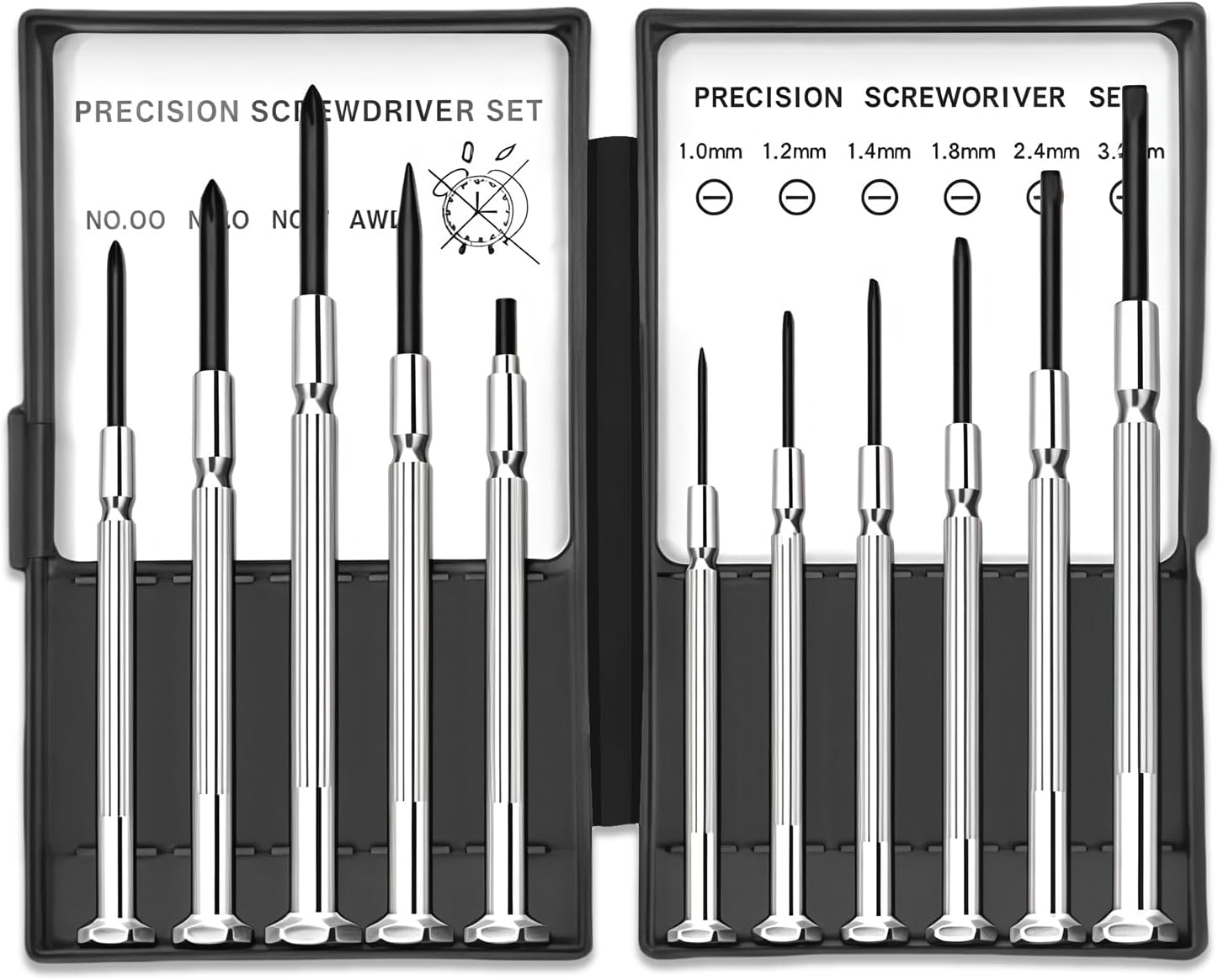 Uhrmacher Schraubendreher Set, 11 Stück Schraubenzieher Klein für Brillen