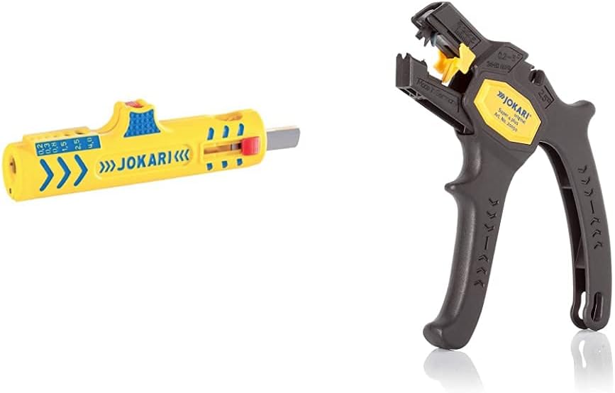 Hesse Super-Entmanteler Jokari für Kabel 8-13 mm, 460238.0 & 20050 Abisolierzange Super 4 plus