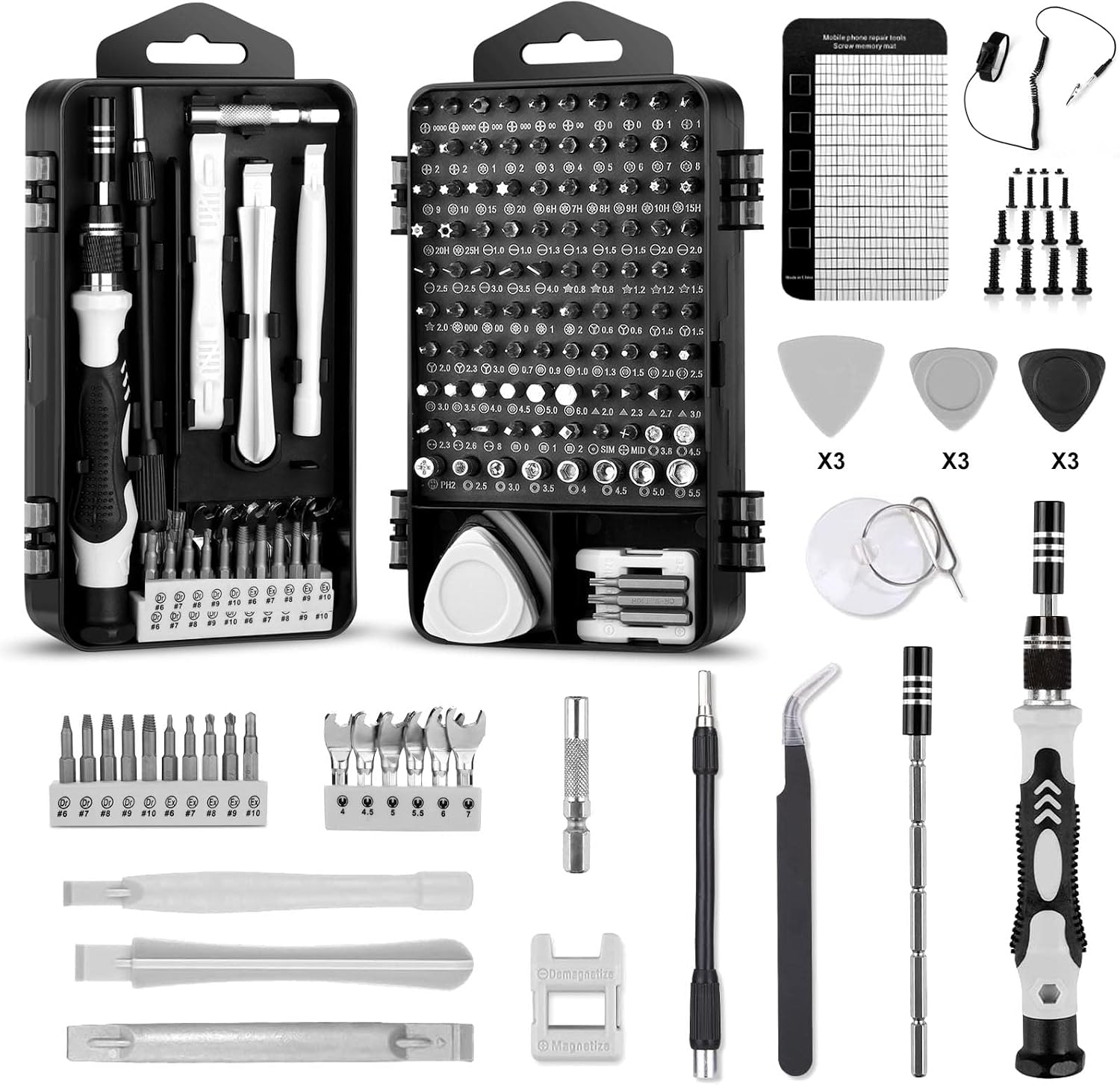 Ueznirn Feinmechaniker Schraubendreher Set 155 in 1 Schraubendreher Set