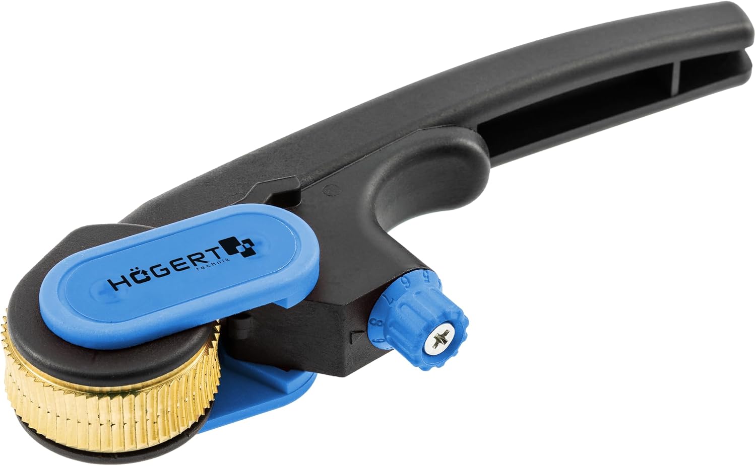 HÖGERT TECHNIK Abisolierzange >25 mm – für PVC, PE, RR, RN – Kabelabisolierer mit einstellbarer Schnitttiefe 0–5 mm – für große Rundkabel – Profi-Installationswerkzeug