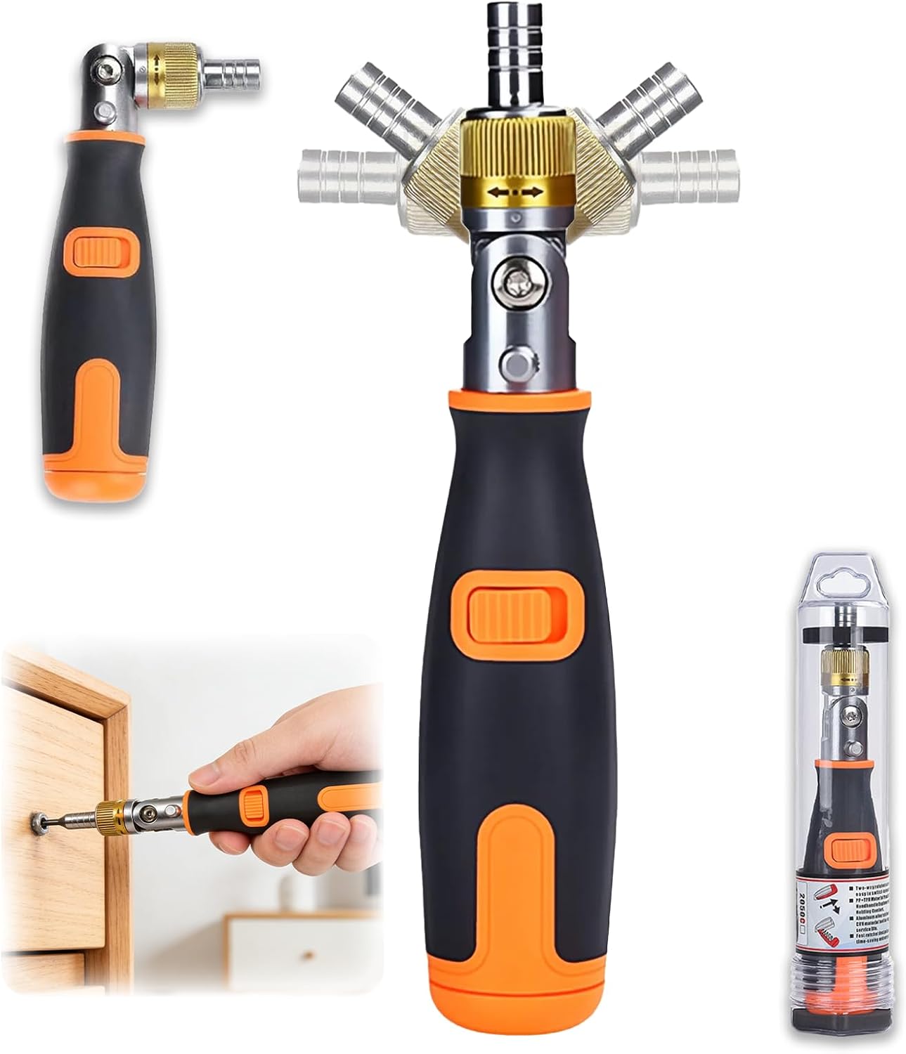 10-in-1 Ratschen-Schraubendreher mit Drehmomentkontrolle & Magnet