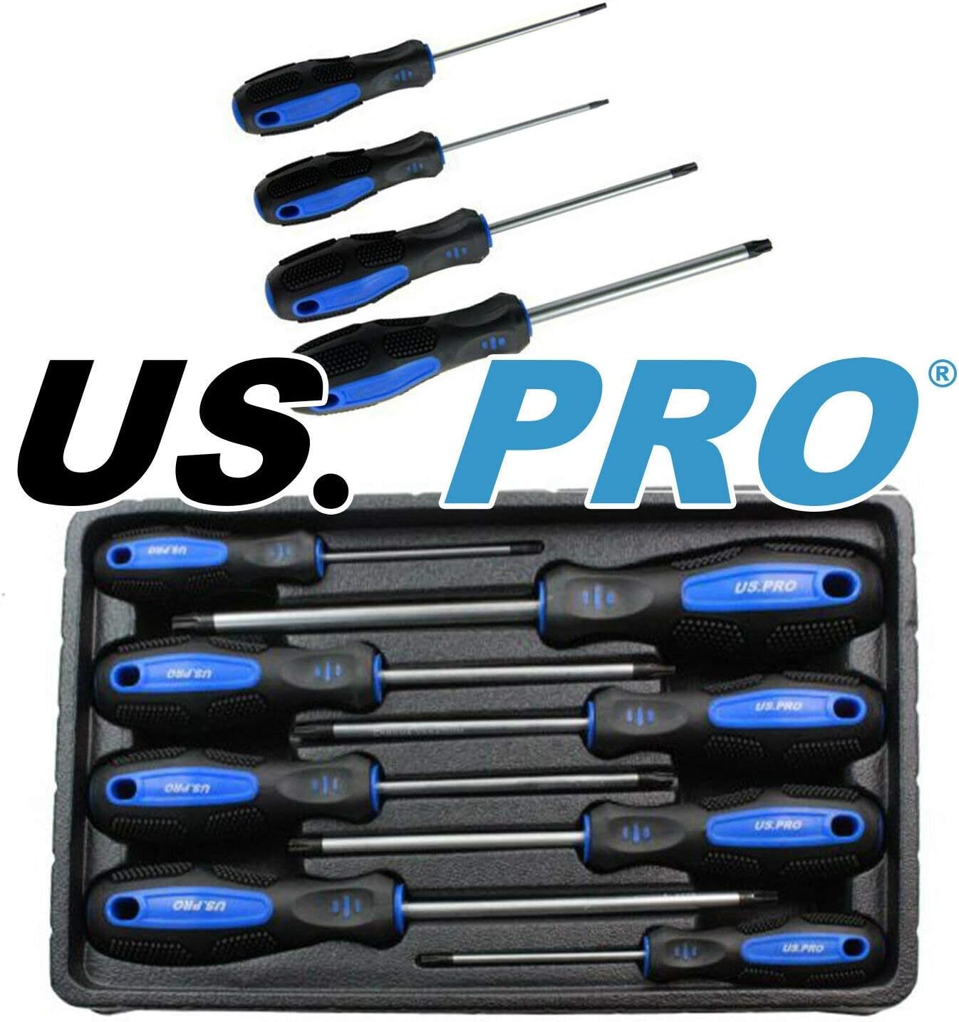 US PRO 8-teiliges manipulationssicheres Torx-Schraubendreher-Set 1608