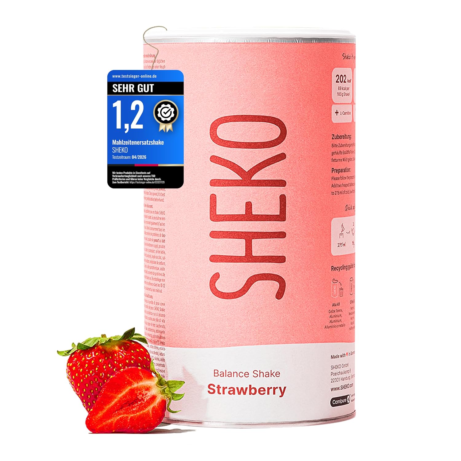 SHEKO Balance Shake Kokosnuss – Mahlzeitersatz & Abnehmshake – 378 g