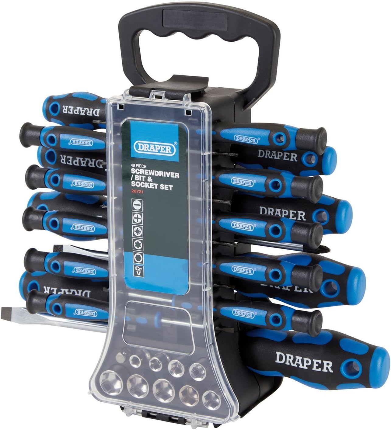 Draper 20721 Schraubendreher, Stecknuss und Bit-Set (49-teilig)