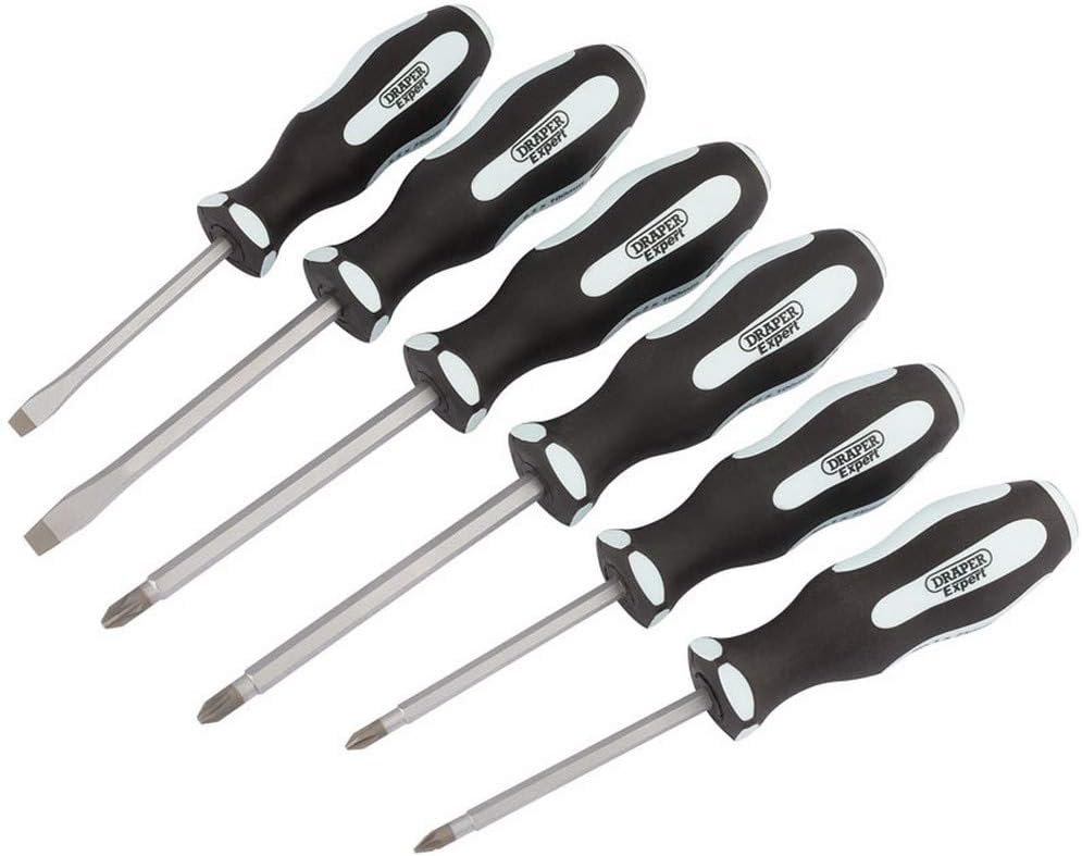 DRAPER 996/S6 "Pfund durch" Soft Grip Schraubendreher Sets, blau, 6