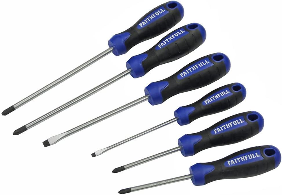 Faithfull FAISDSET6PRO Soft-Grip-Schraubendreher-Set, 6-teilig