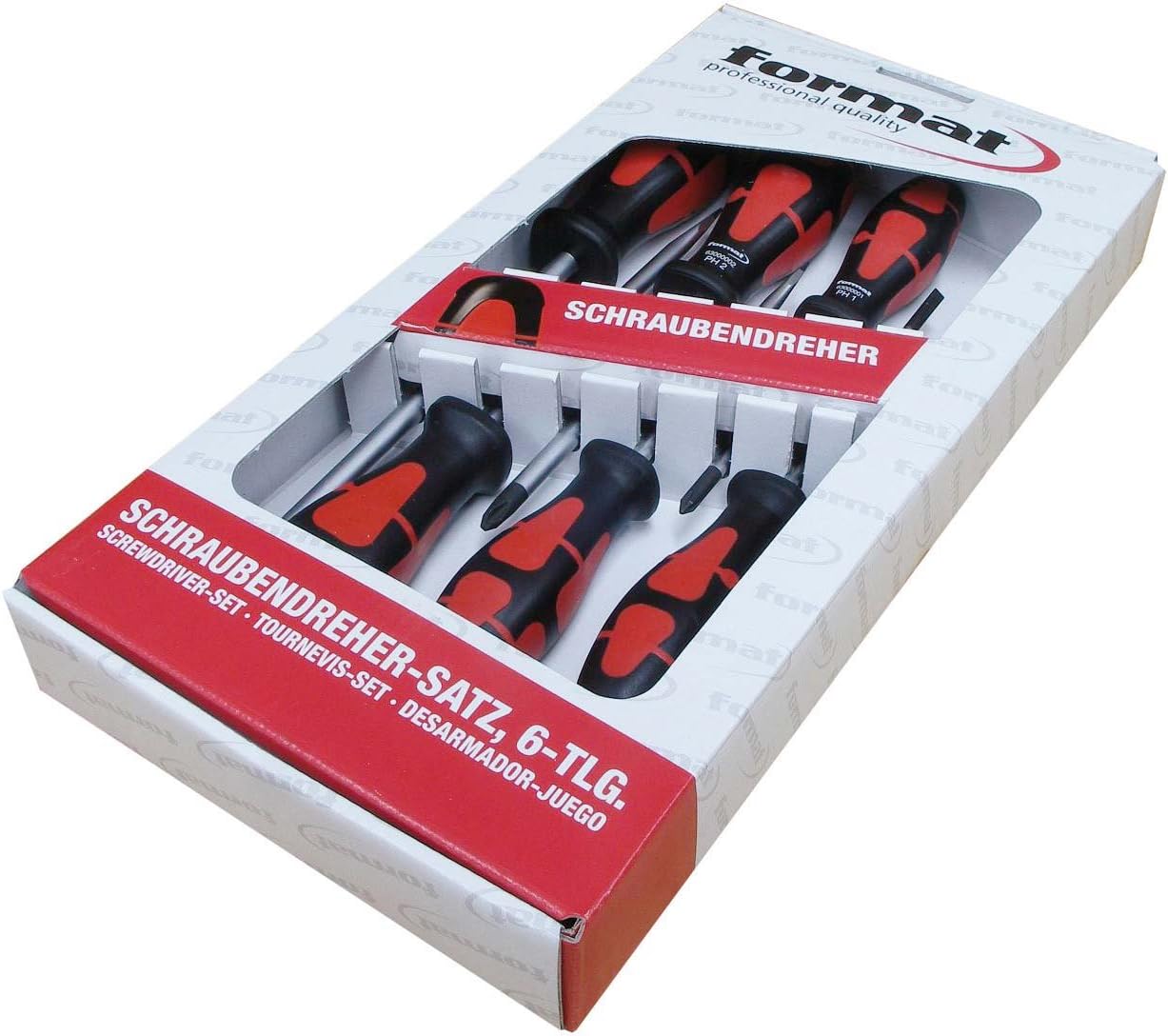 FORMAT 7663540131 Schraubendreher Set 6piezas rund PZ