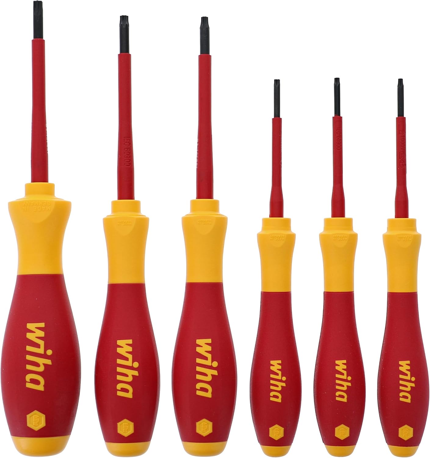Wiha 32590 Torx-Schraubendreher-Set, isoliert, SoftFinish, 6-teilig