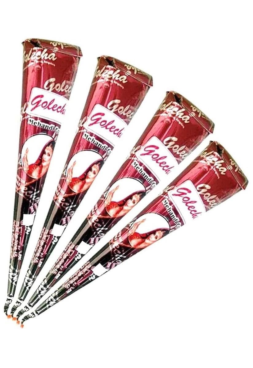 Golecha Henna-Kegel, rotbraun, 4er-Pack