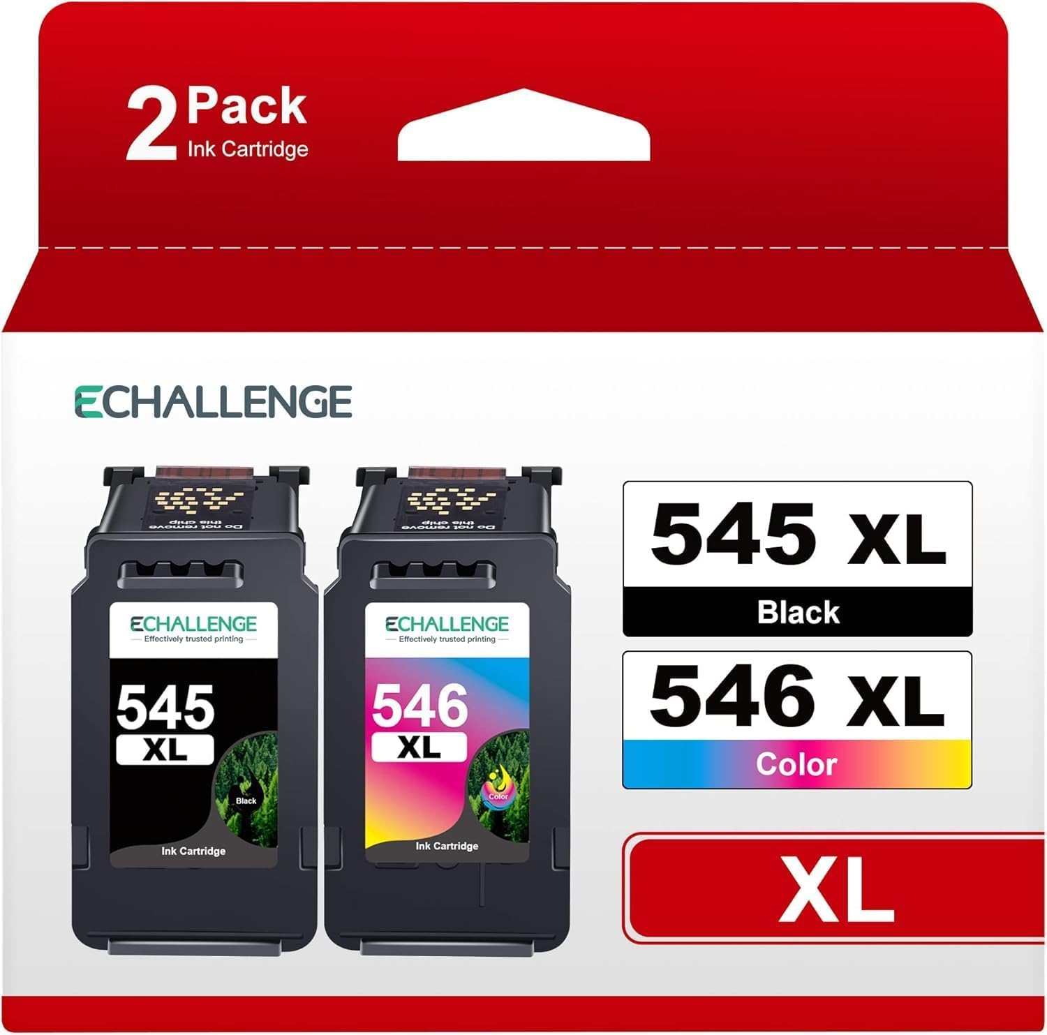 ECHALLENGE PG-545XL CL-546XL Kompatibel für Canon Druckerpatronen 545 546