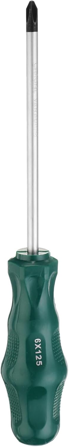QUARKZMAN PH2 Phillips Schraubendreher 200mm Länge Schraubenzieher Magnetische Screwdriver CR-V mit Ergonomischem Griff für DIY-Reparaturen, Grün