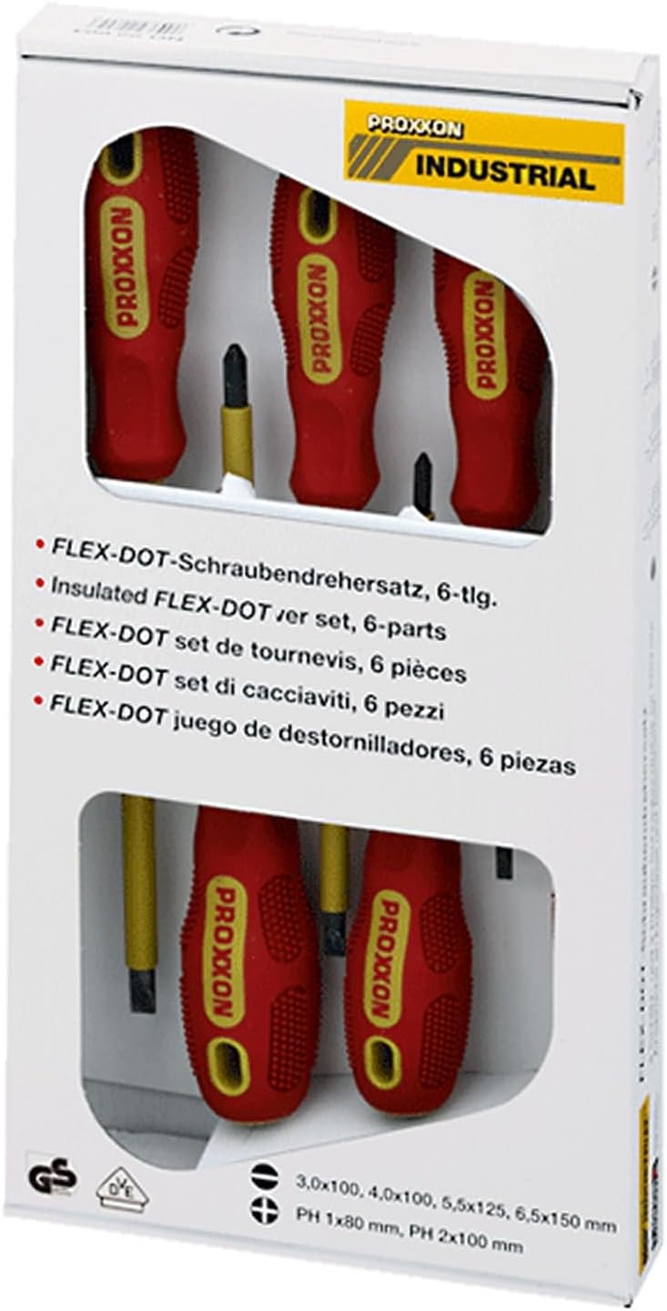 Proxxon Industrial VDE Schraubendreher-Set 6teilig Schlitz, Kreuzschlitz Phillips