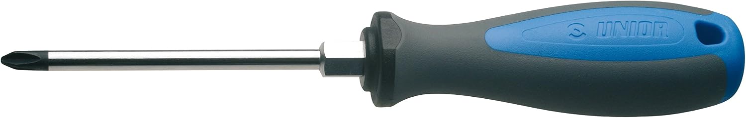 Unior Schraubendreher PH mit Sechskant, 3-Komponentengriff; PH 2 x 100, 1 Stück, 616TBI