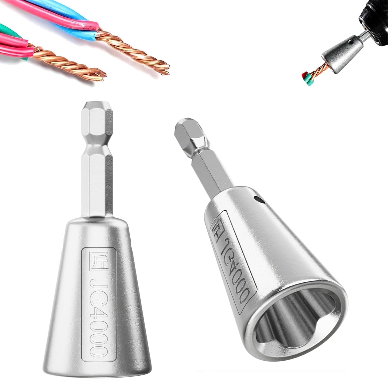 Wire Twister Tool for Drill,Wire Nut Twister,Wire Twisting Stripping Tools for Drill Profession Electricians Tool,Wire Connector Driver