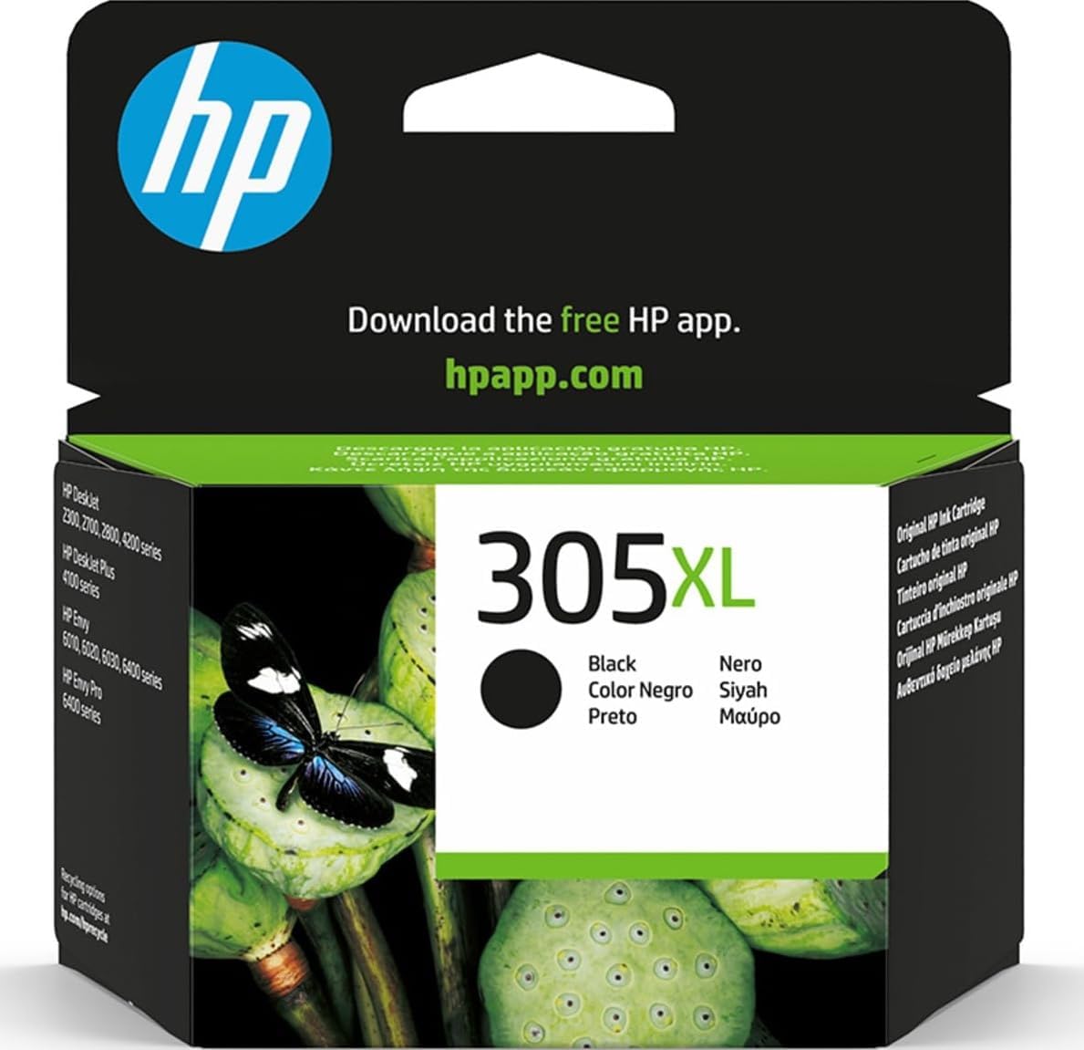 HP 305XL Schwarz Original Druckerpatrone, hohe Reichweite