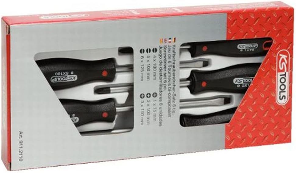 KS Tools 911.2110 ERGOTORQUE Schraubendreher-Satz, 6-tlg.