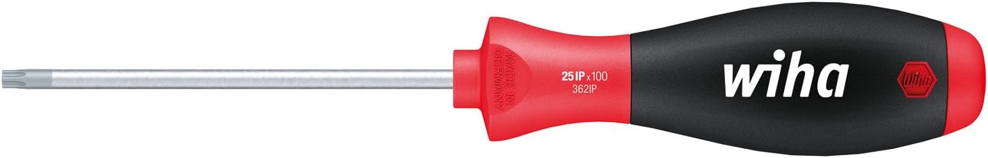 Wiha Schraubendreher SoftFinish® TORX PLUS® mit Rundklinge (26101) 15IP x 80 mm ergonomischer Griff für kraftvolles Drehen, Allrounder für Industrie und Handwerk