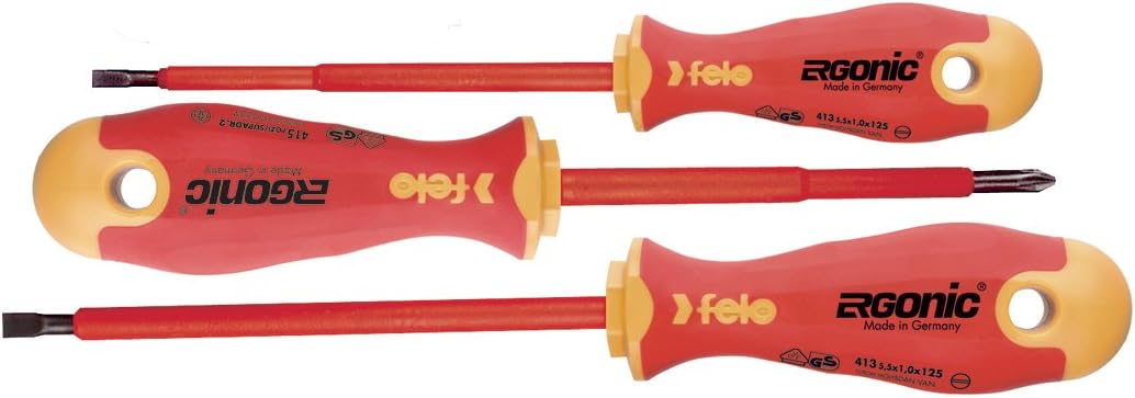 Felo Schraubendreher Satz VDE, ERGONIC, 3-tlg SL, PH Jgo Dest ERGONIC Multicolor