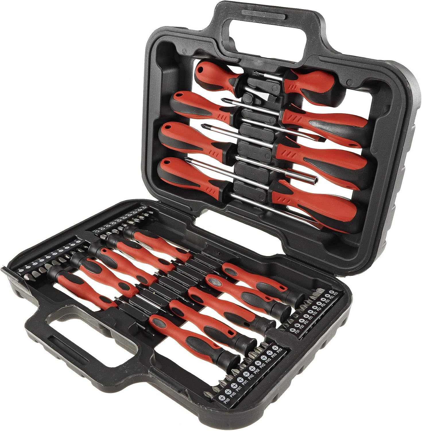 Schraubendreher Set 58 Teile Profi mit Bits und Magnethalter