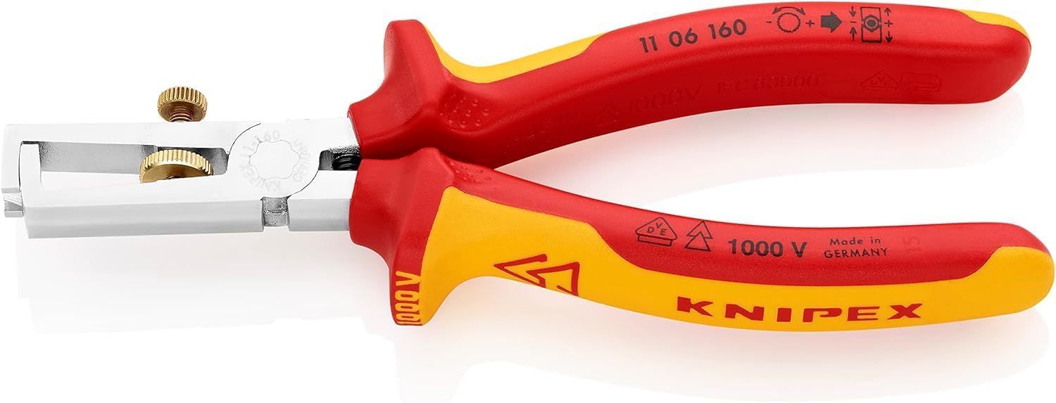 KNIPEX Abisolierzange mit Öffnungsfeder, 11 06 160 SB