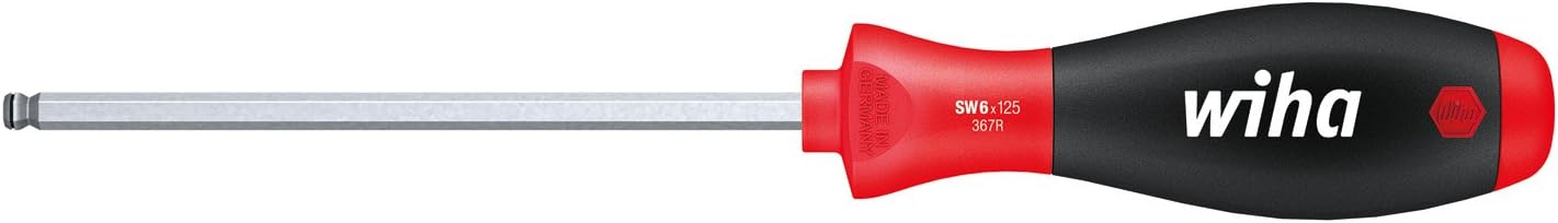 Wiha Schraubendreher SoftFinish® Klemmringfunktion Klemmringfunktion MagicRing® für das Halten von Schrauben ohne Magnet für das Halten von Schrauben ohne Magnet Sechskant-Kugelkopf, schwenkbar für schwer zugängliche Bereiche, mit Sechskantklinge (26079) 4 x 100 mm