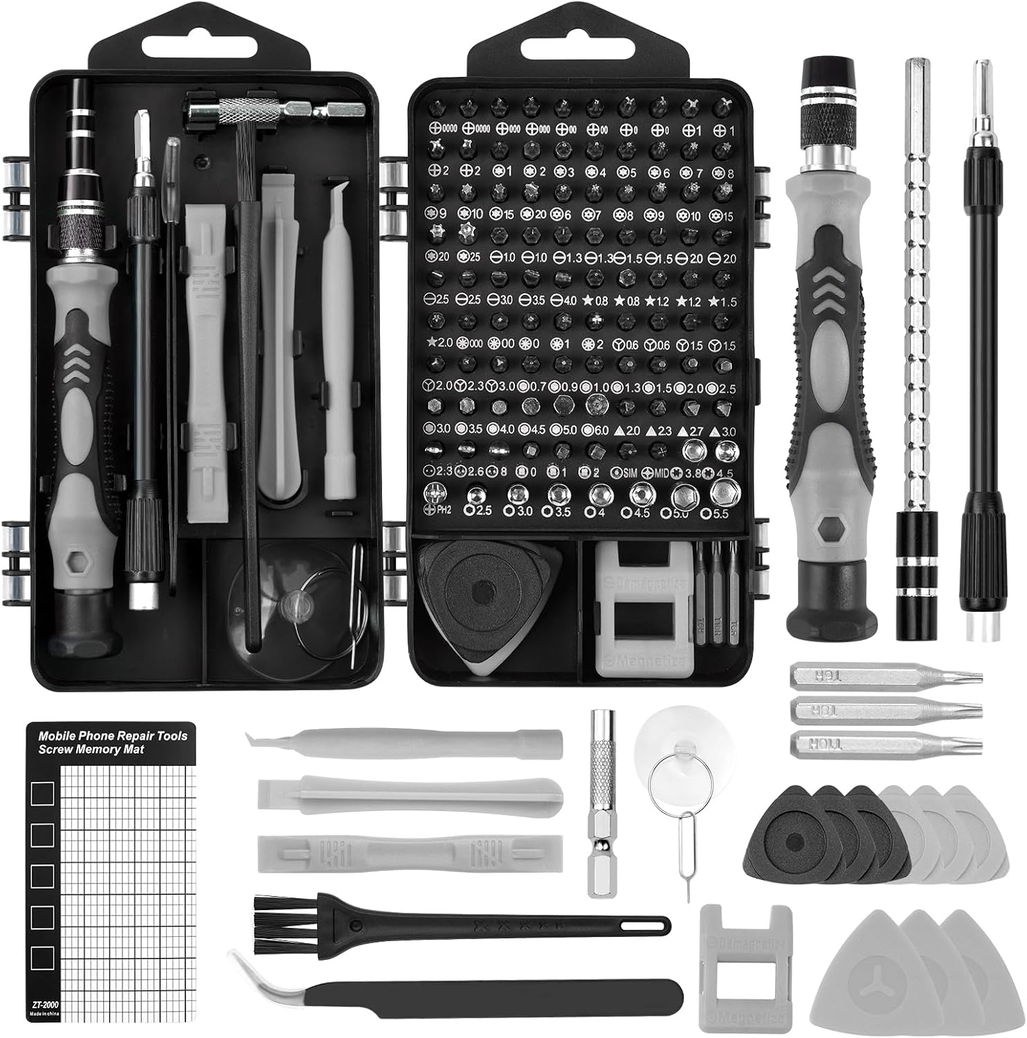 OSDUE 124 in 1 Feinmechaniker Schraubendreher Set, Handy Reparatur Schraubendreher, Magnetische Präzision Schraubendreher Set Mit mit Torx T1 T2 T3 T4 T5 usw Für Switch PS4 Laptop Xbox Brillen (Blau)