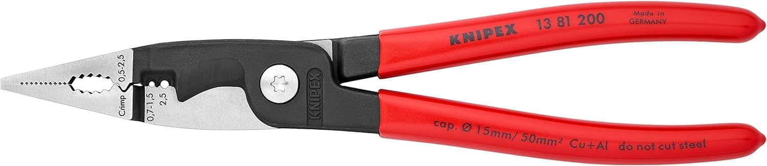 KNIPEX Elektro-Installationszange auf SB-Karte, 13 81 200 SB