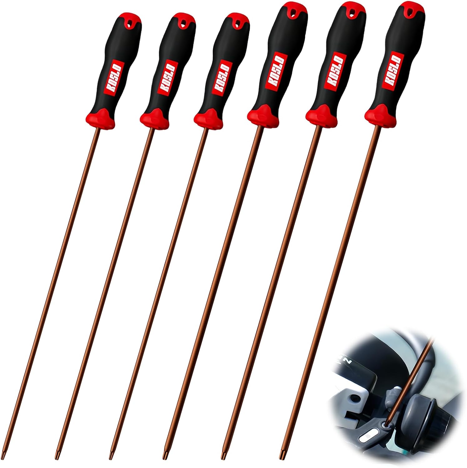 6 Stück Langes Torx-Schraubendreher: Schraubendreher Magnetisch, Lange Sternschraubendreher Klingenlänge 300mm, ‎Schraubenzieher Set mit Kunststoff Griff(T10,T15,T20,T25,T27,T30)
