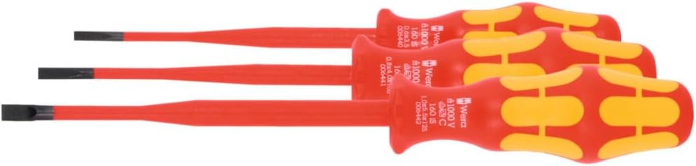 Wera Elektriker-Schraubendreher-Satz, vollisoliert, mit Kraftform-Heft, 3-teilig
