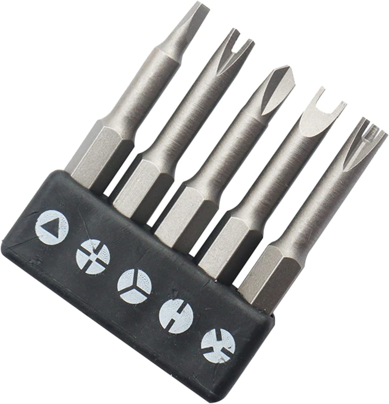 Newwyt 5-teiliges speziell geformtes Schraubendreher-Set 50 mm U-förmiges Y-Typ-Dreieck-Innenkreuz Dreipunkt-Schraubendreher-Bit-Werkzeug Chrom-Vanadium-legierter Stahl