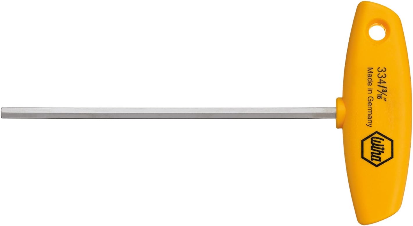 Wiha Stiftschlüssel mit Quergriff Sechskant, Zoll-Ausführung glanzvernickelt (02803) 7/64 x 150 mm