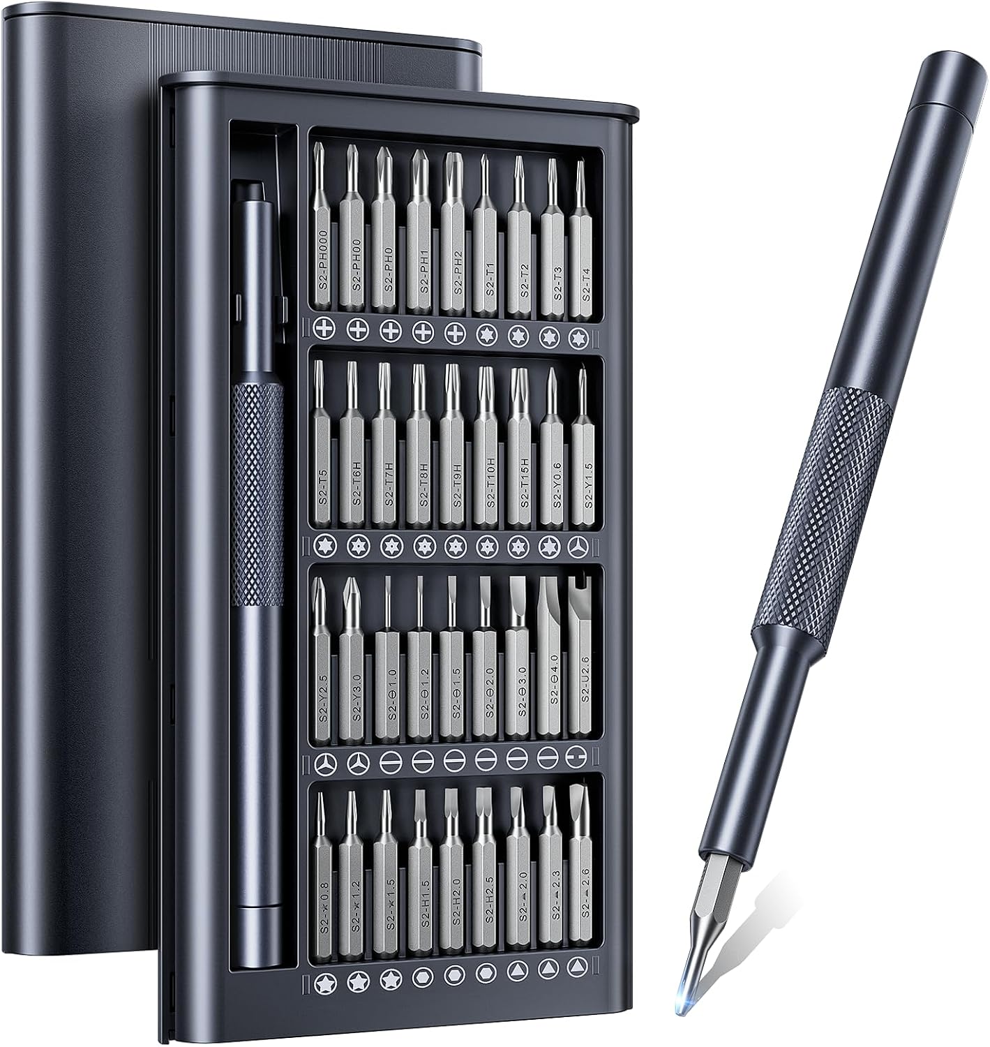 Wesdut 37-in-1 Mini-Präzisions-Schraubendreher-Set, magnetisches Trox-Schraubendreher-Set mit T2, T5, T6, T8, kleines Reparaturwerkzeug-Set für iPhone