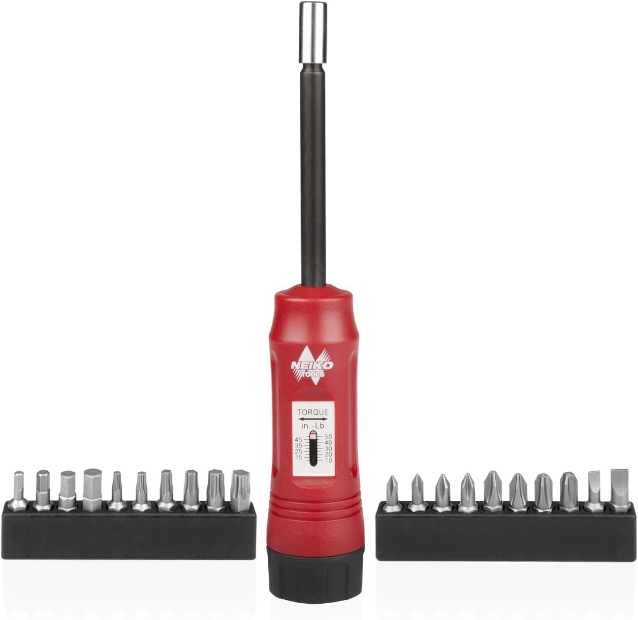 NEIKO 01323A Ultra Low Profile Offset Schraubendreher-Set, 5-teilig, S2-Stahl, Kreuzschlitz, Pozidriv und Schlitz