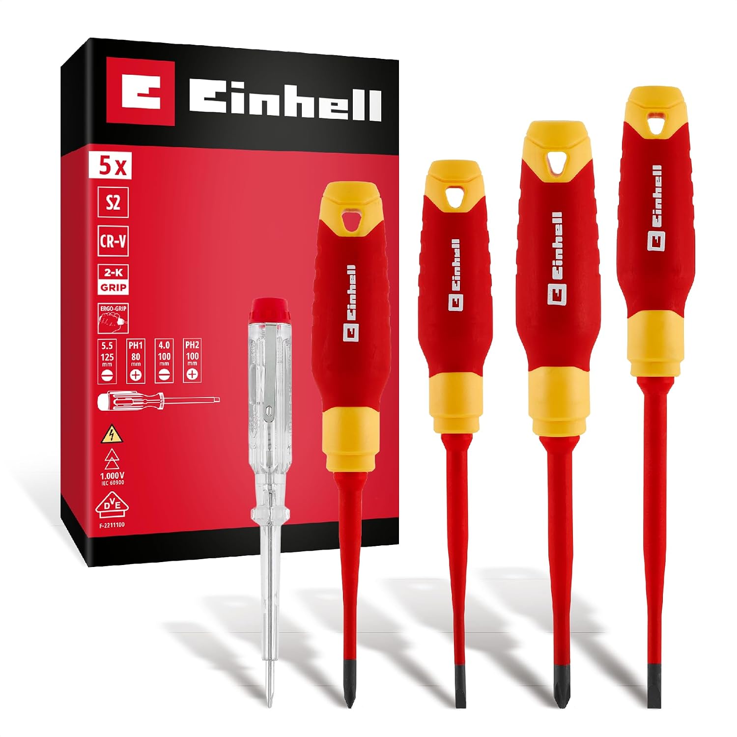 Einhell 5-tlg. Schraubendreher-Set, PZ