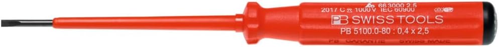 PB Swiss Tools Elektriker-Schraubendreher SwissGrip, vollisoliert, 2,5 mm