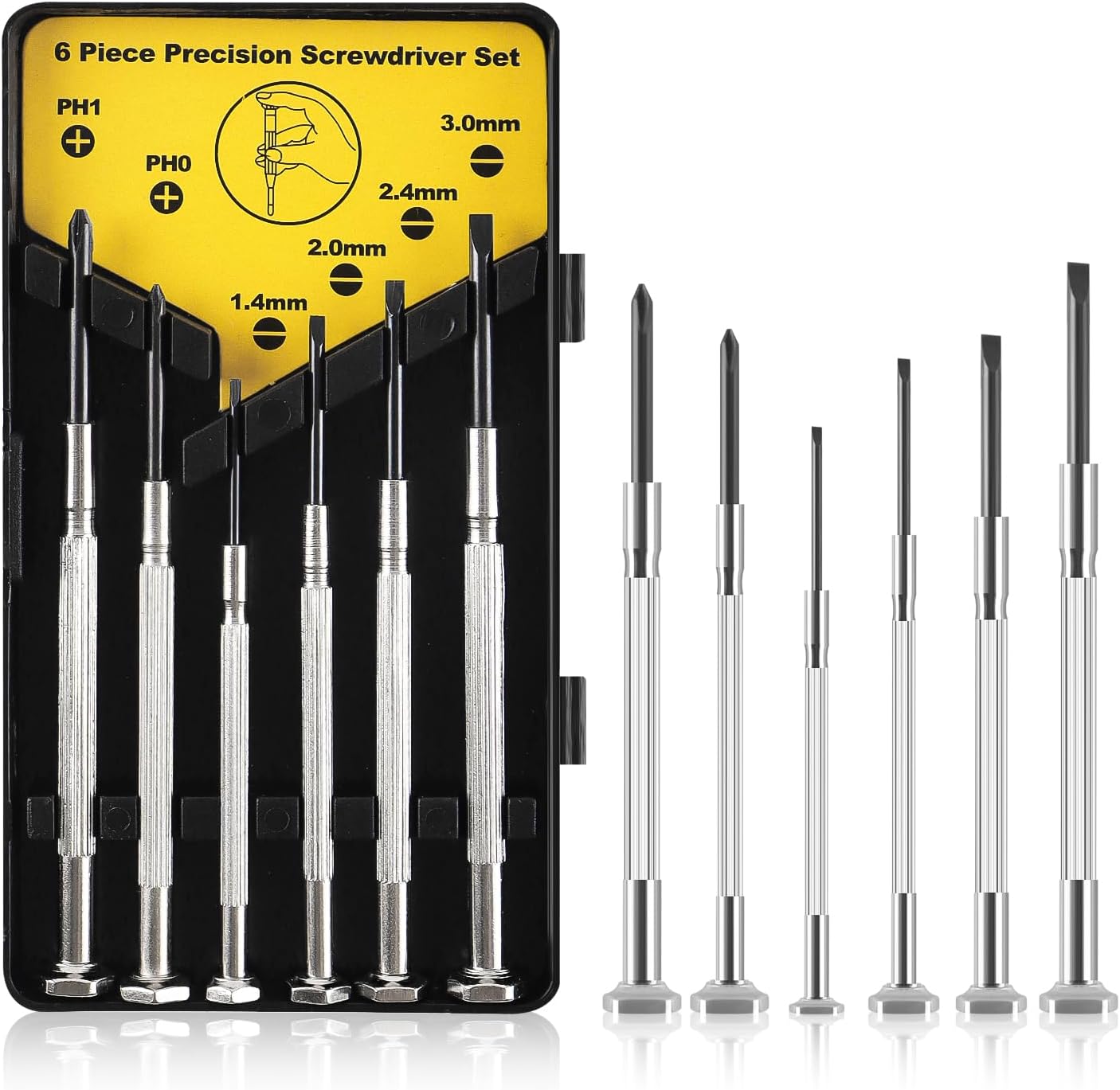 6 in 1 Mini Schraubendreher Set - Feinmechaniker, Brillen & Uhren
