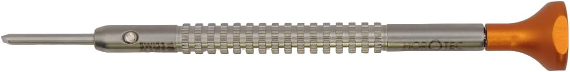 Horotec MSA01.214 Uhrmacher-Schraubendreher, Gehäuse und Bit in T-Form, Edelstahl, kugelgelagerter Aluminiumkopf, Swiss Made (1,60 mm)
