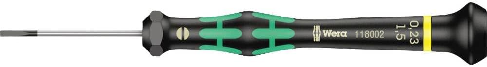 Wera 2035 Elektroniker-Schlitzschraubendreher, 0,20 x 1,2 x 40 mm, 05117992001