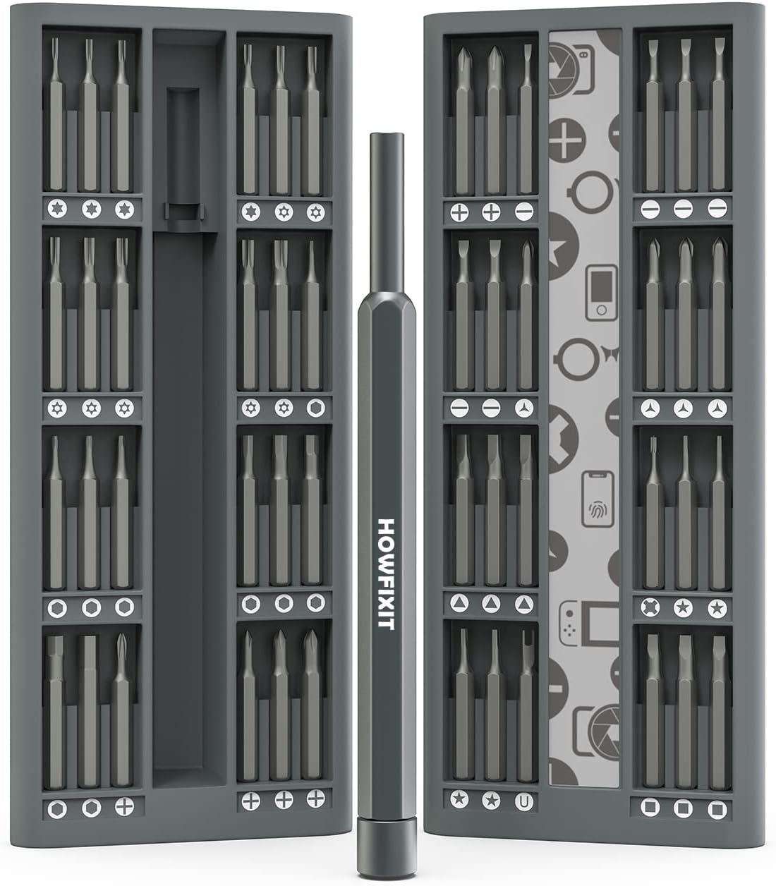 HowFixit PRO MAX 106 in 1 Schraubendreher Set für Elektronik Demontage Laptop, Spielkonsole, Smartphone, iPhone, Macbook, PC, Kamera, Uhr usw