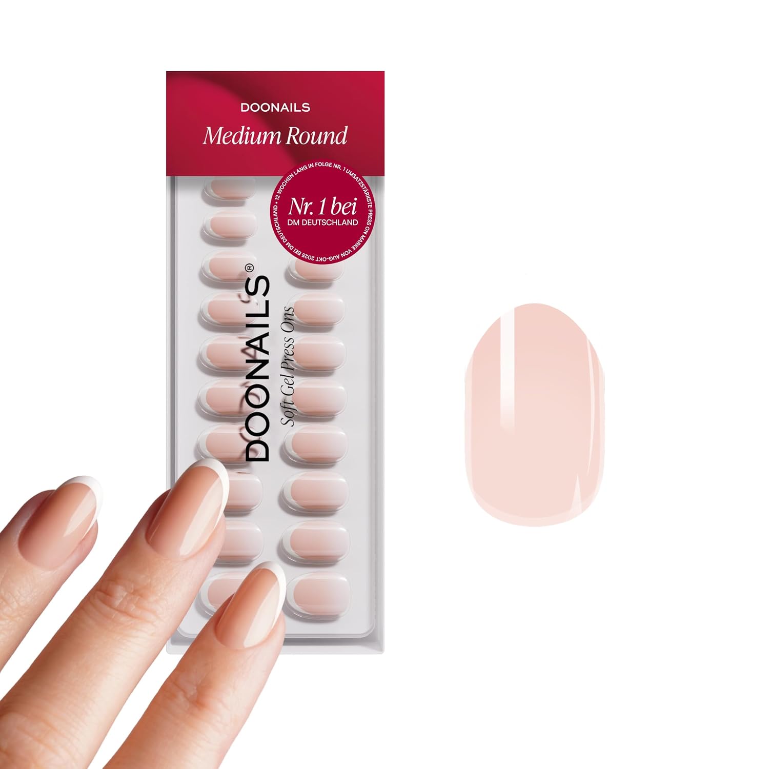 DOONAILS® Press On Nails - Valentine Crush Round Short 30er Set