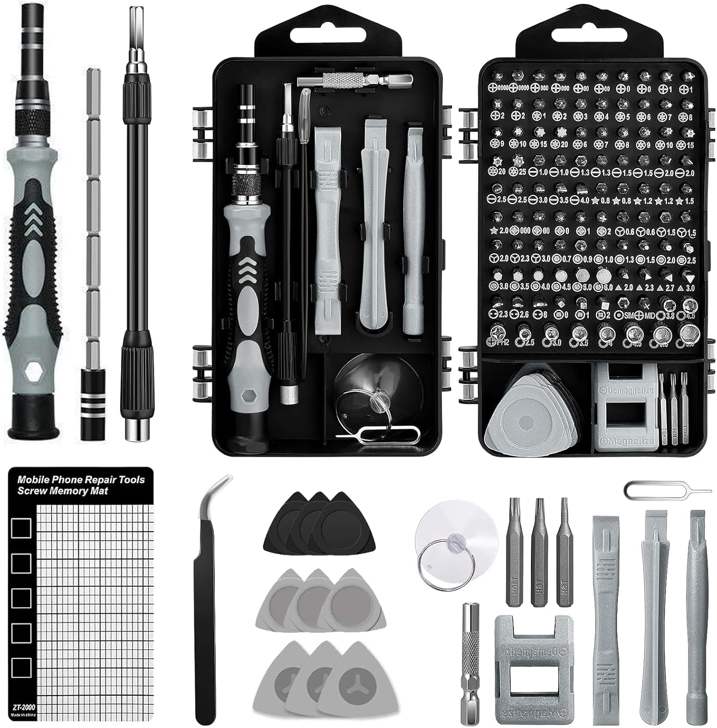 122 in 1 Feinmechaniker Werkzeug Set mit 98 Bits, Multifunktional Mini Schraubendreher Kit, Klein Magnetische Schraubenzieher Feinwerkzeug, Handy Reparatur Set für Computer, Laptop,Tablet,Uhren,Kamera