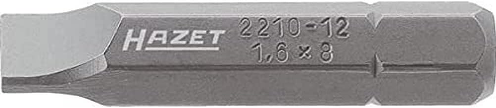 HAZET Bit 2210-9, 5/16 Zoll (8 mm) Sechskant, Schlitz Profil, SW 1 x 5,5 mm
