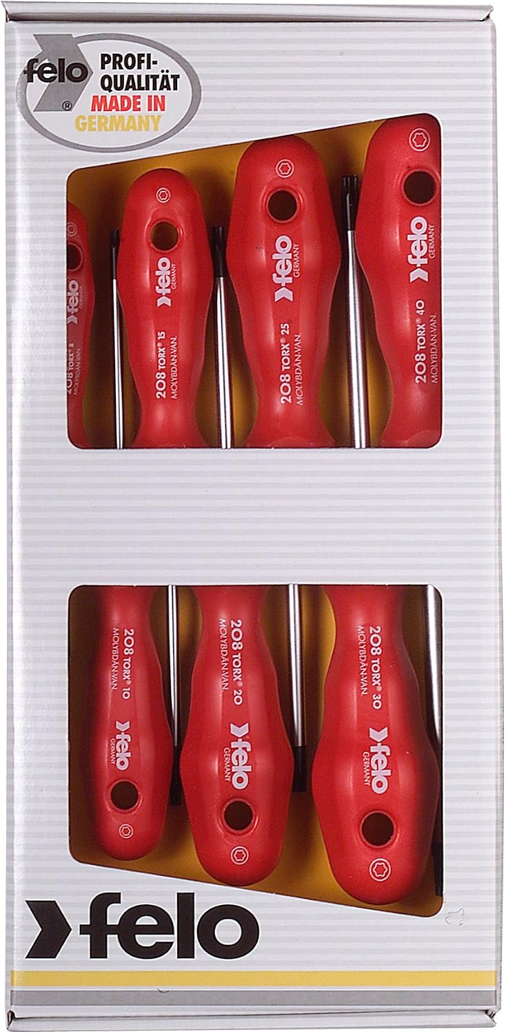 Felo Schraubendreher Satz, 1-Komponenten-Griff, 7-tlg Tx Multicolor