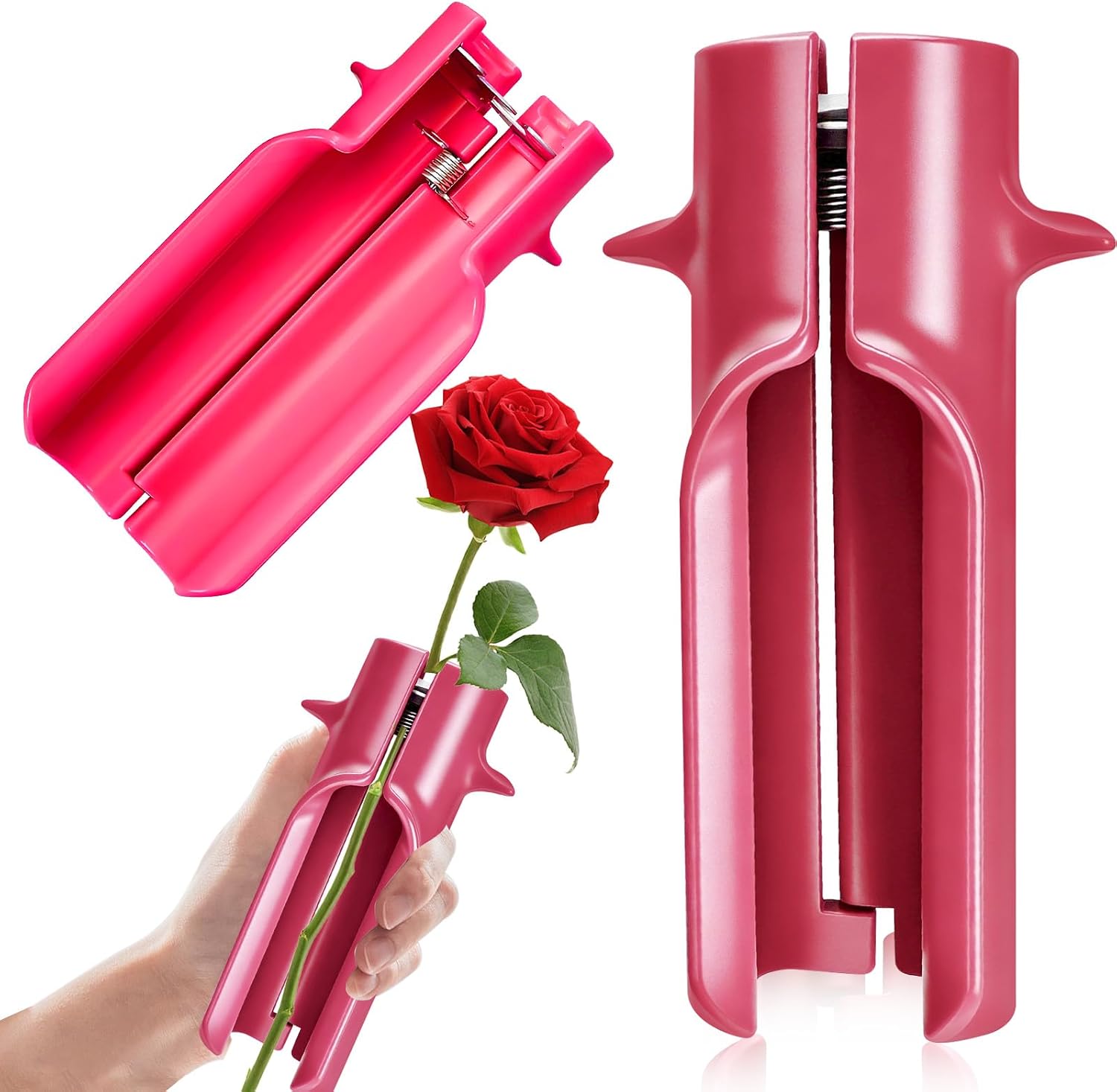 Dornenentferner für Rosenstängel,Dornenentferner,Blattentferner,Blumenreiniger,Rosenrot,Blumenarrangements,effizienter professioneller Florist für Blumenläden,Heimgärtnerei,Rosendorn Stripper Werkz