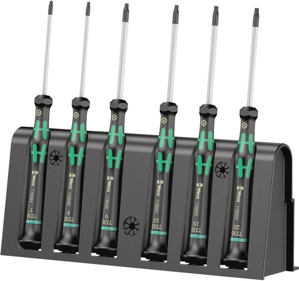 Wera Elektroniker TORX® BO-Schraubendrehersatz 2067/6 + Rack, 6-teilig, 05118154001