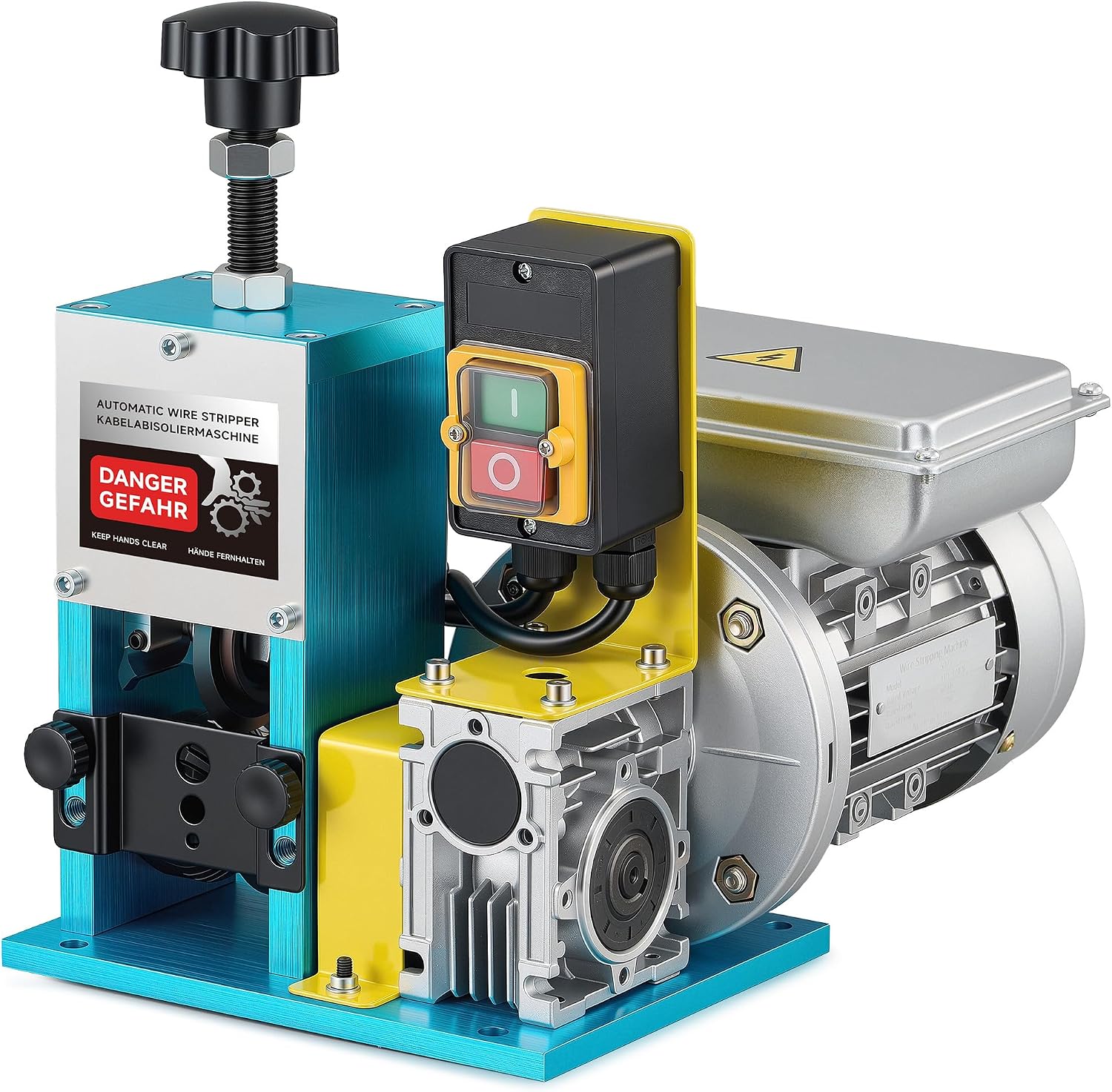 CREWORKS Manuelle Kabelabisoliermaschine 3 Einzugslochplatte 1,5-25mm Kabelschälmaschine Kabel 5 Zuführungslöcher Abisloiermaschine Abisolierzange Abisoliergerät Kupferdraht-Recycling